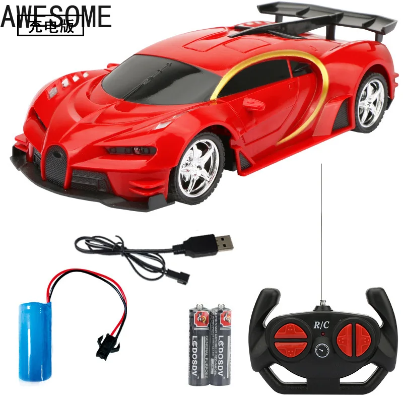 

RC Cars 1:18 Simulation Four-way Bugatti Children's Toy car Anti-fall Anti-collision Charging Toy Sports Car Children's Gift