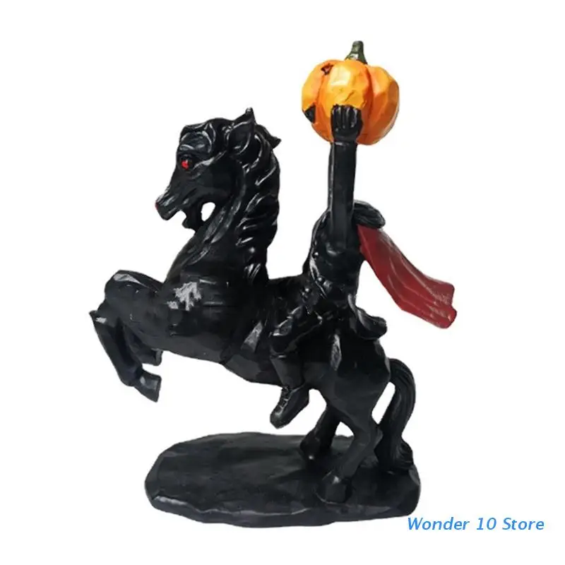 

Рыцарь без головы, украшение из смолы, фигурки тыквы на Хэллоуин, для украшения дома