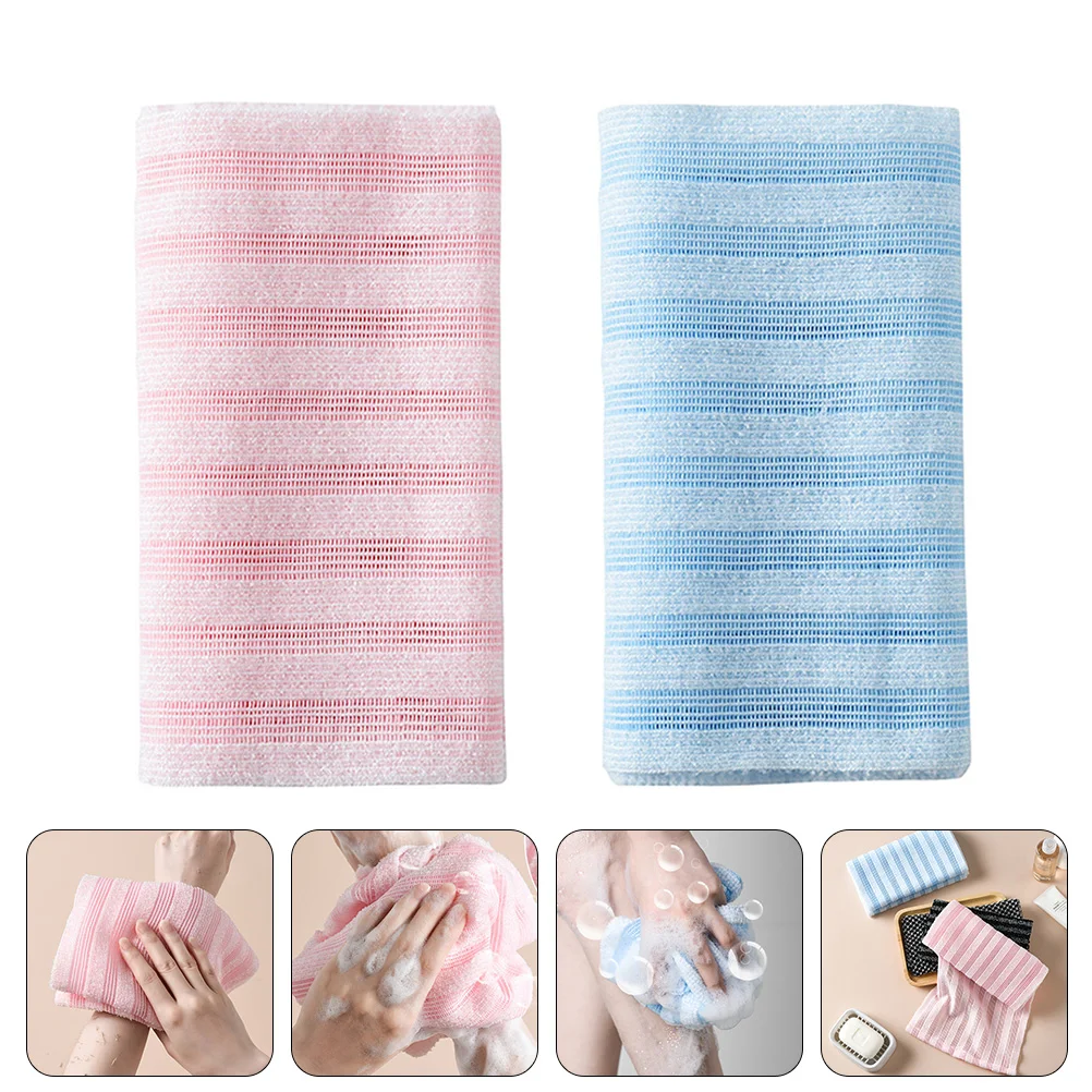 

2pcs Showering Towels Scrubbing Towels Exfoliating Body Scrub Towels Back Scrubbers