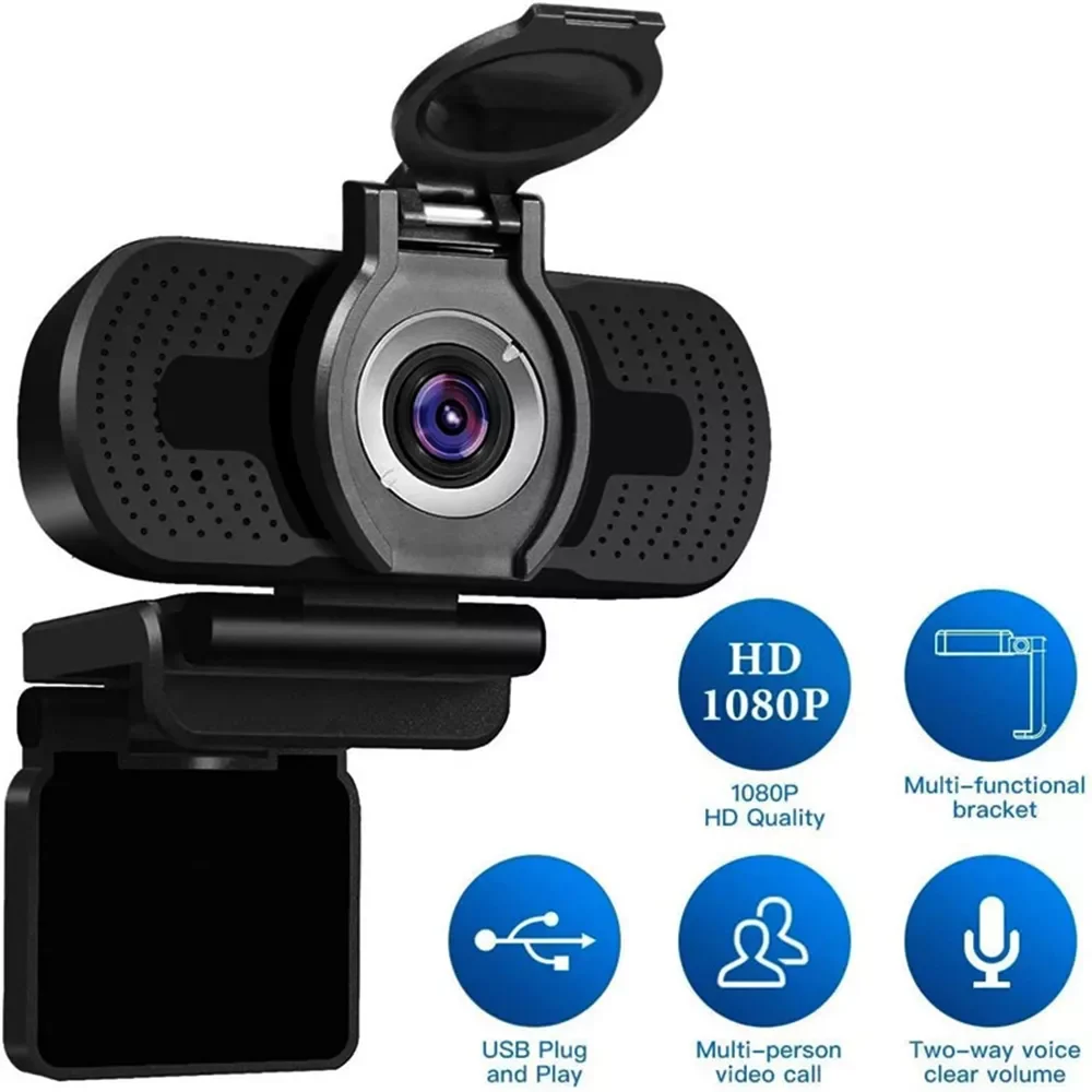 

1080P Webcam With Microphone PC Web Camera Drive-Free USB Web Cam Computer Camera For Live Video Mini Camera