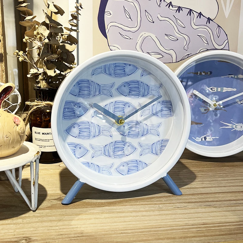 

Table Desk Clocks Retro Tabletop Metal Vintage Clock Battery Operated European Home Decor Fireplace Mantel Living Room,Wholesale