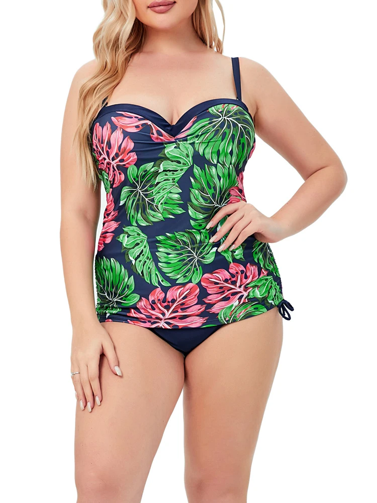 

Новинка 2022, купальные костюмы-танкини с принтом, женская одежда для плавания, женский купальник, пляжная одежда, женский купальный костюм из...