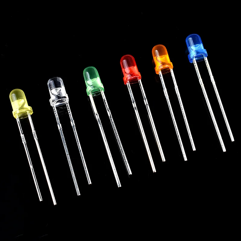 Электронные диоды. Светодиод. Led 5mm. Прозрачный RGB светодиод 1мм.