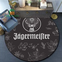 jagermeister deer logo flannel round area rug for bedroom non slip carpets for living room kitchen mats for floor 5 sizes