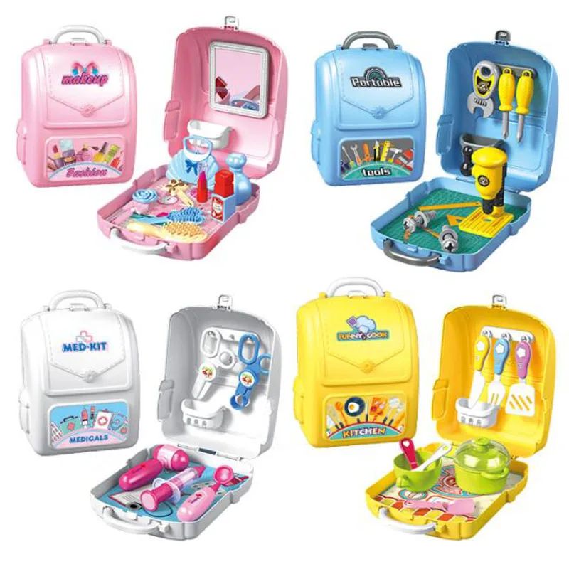 

Play House Backpack Simulation Doctor First Aid Backpack Disassembly Children Toy Set Role Play Tool Set