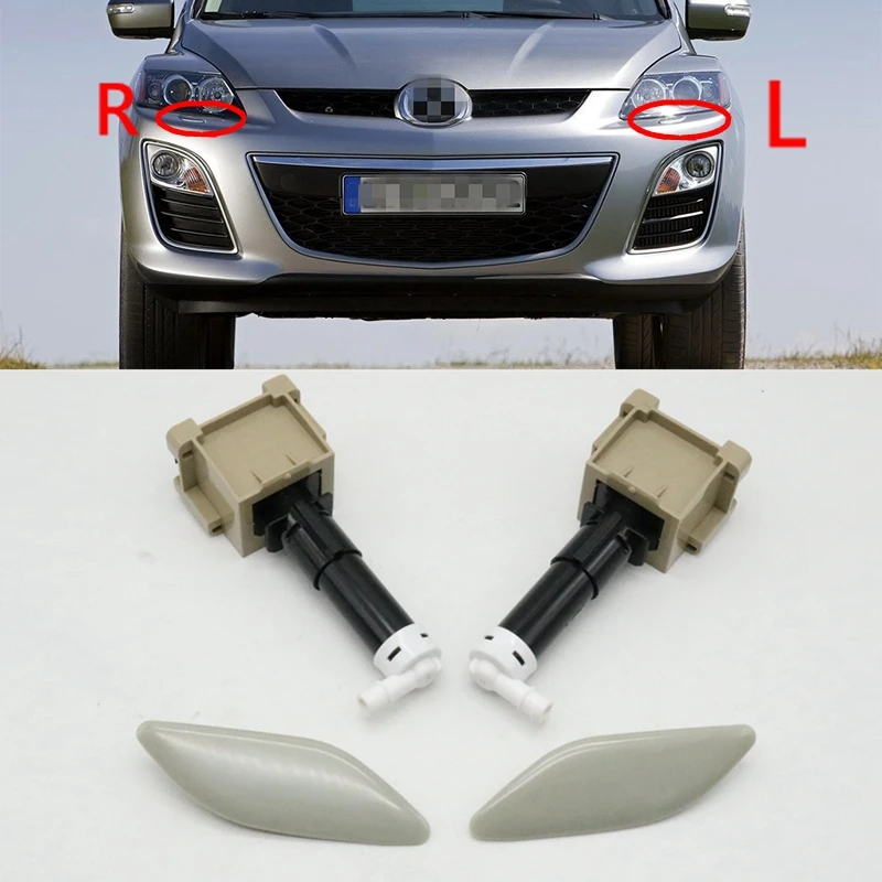 

Car Headlight Washer Nozzle Spray Jet Cap Cover For Mazda CX-7 CX7 2009 2010 2011 2012