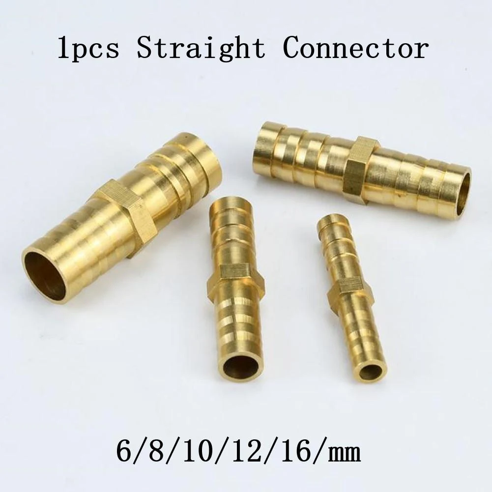 

Metal Brass Straight Hose Joiner Barbed Connector Fuel 1 MPa Water Pipe Gas Tubing Straight Header 6mm/8mm/10mm/12mm/16mm