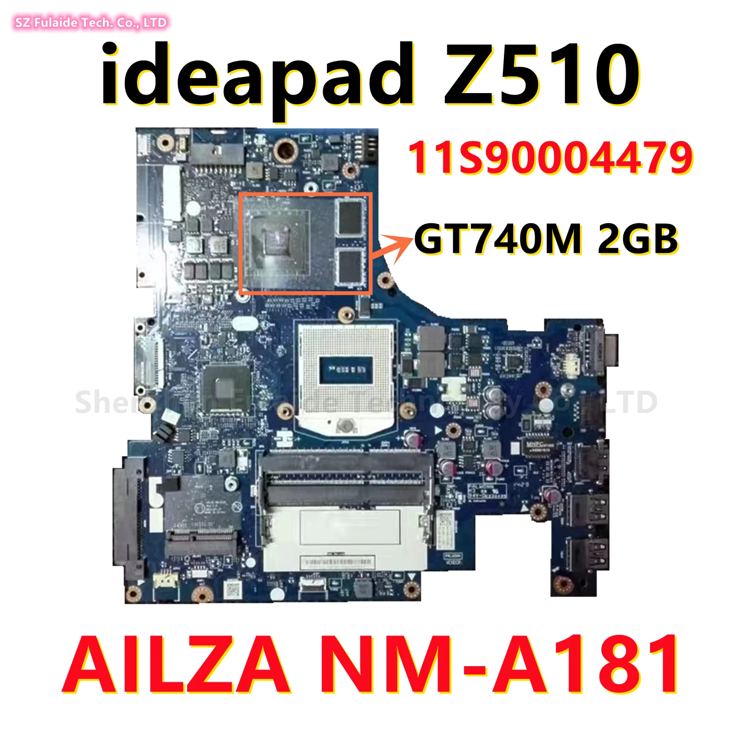 Материнская плата AILZA для ноутбука Lenovo ideapad Z510 с GT740M 2 Гб GPU HM86 DDR3 90004479 100% протестирована