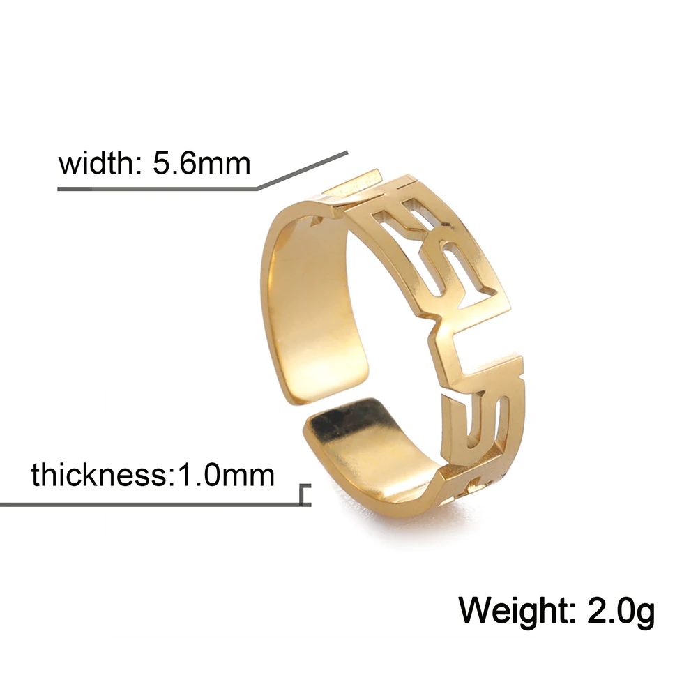 My Shape Регулируемые кольца с крестом Иисуса для мужчин и женщин мужское кольцо из