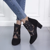 new spring and autumn ladys boots medium womens hells shoes lace boots