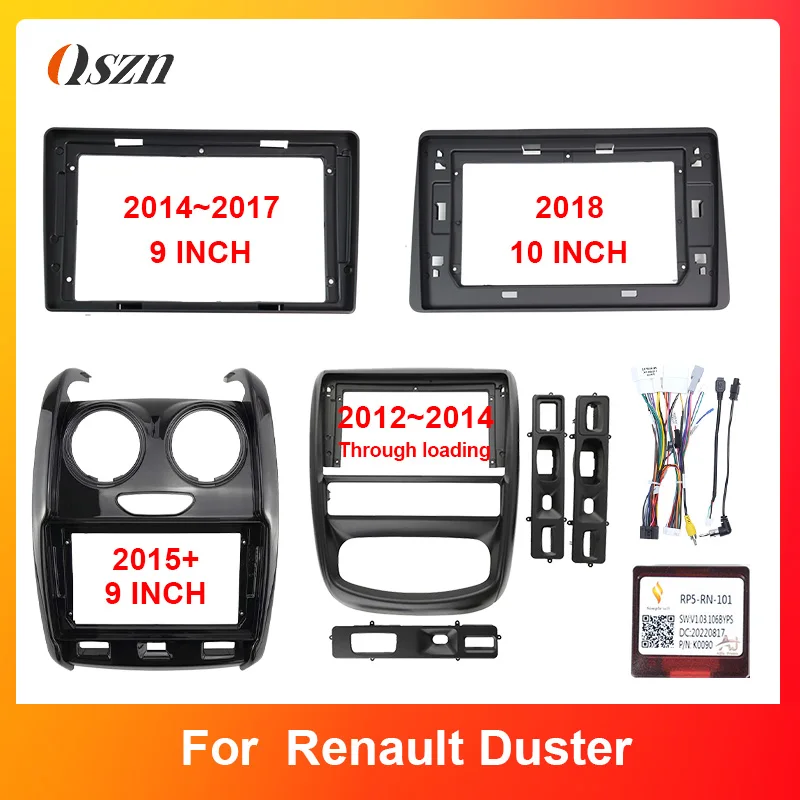 Для RENAULT DUSTER 2012-2018 9/10.1 дюймовый автомобильный радиоприемник Android MP5 телефон рамка