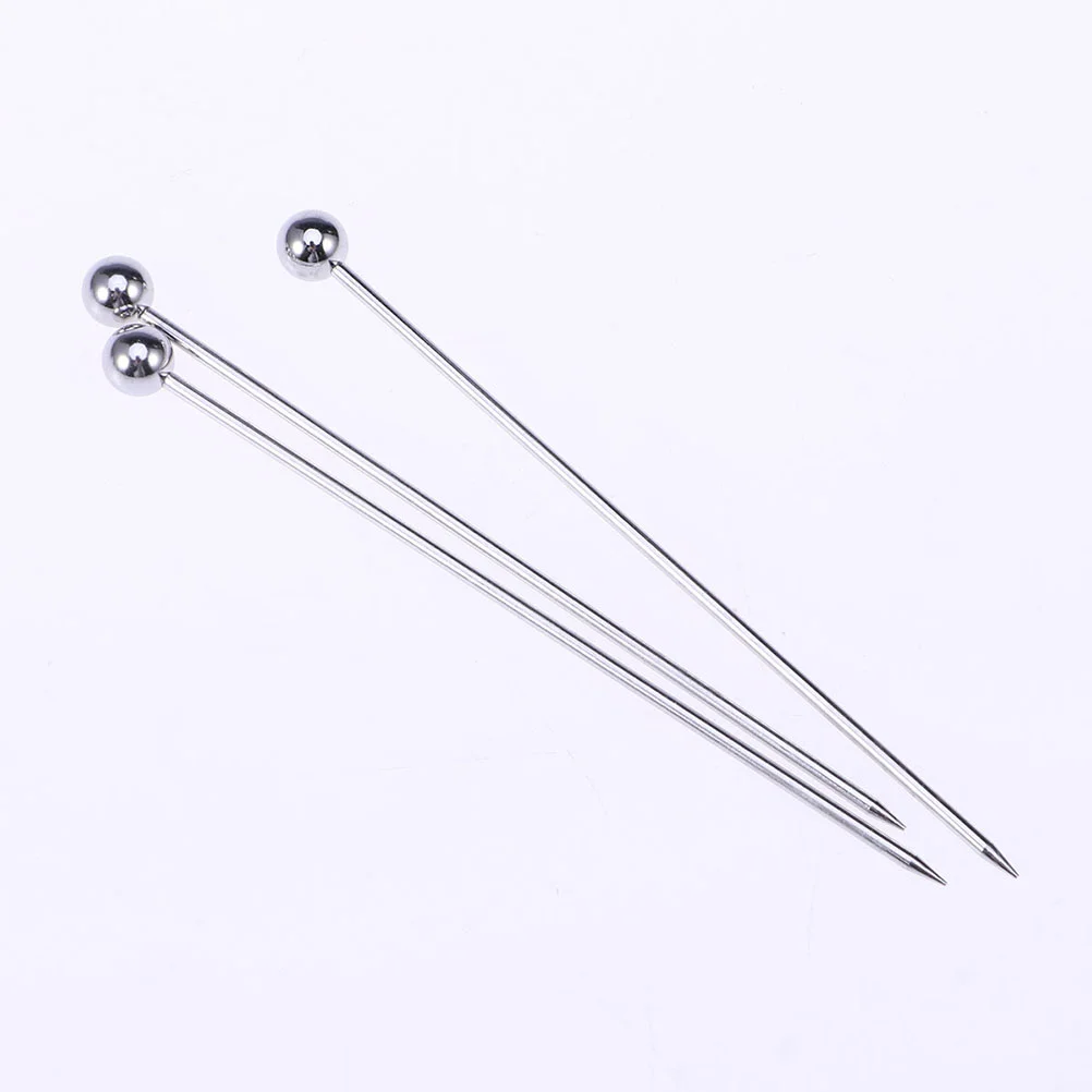 

Picks Cocktail Steel Stainlessskewers Drinks Toothpicks Reusable Fruitmartini Appetizers Metal Mini Appetizer Drink Salad