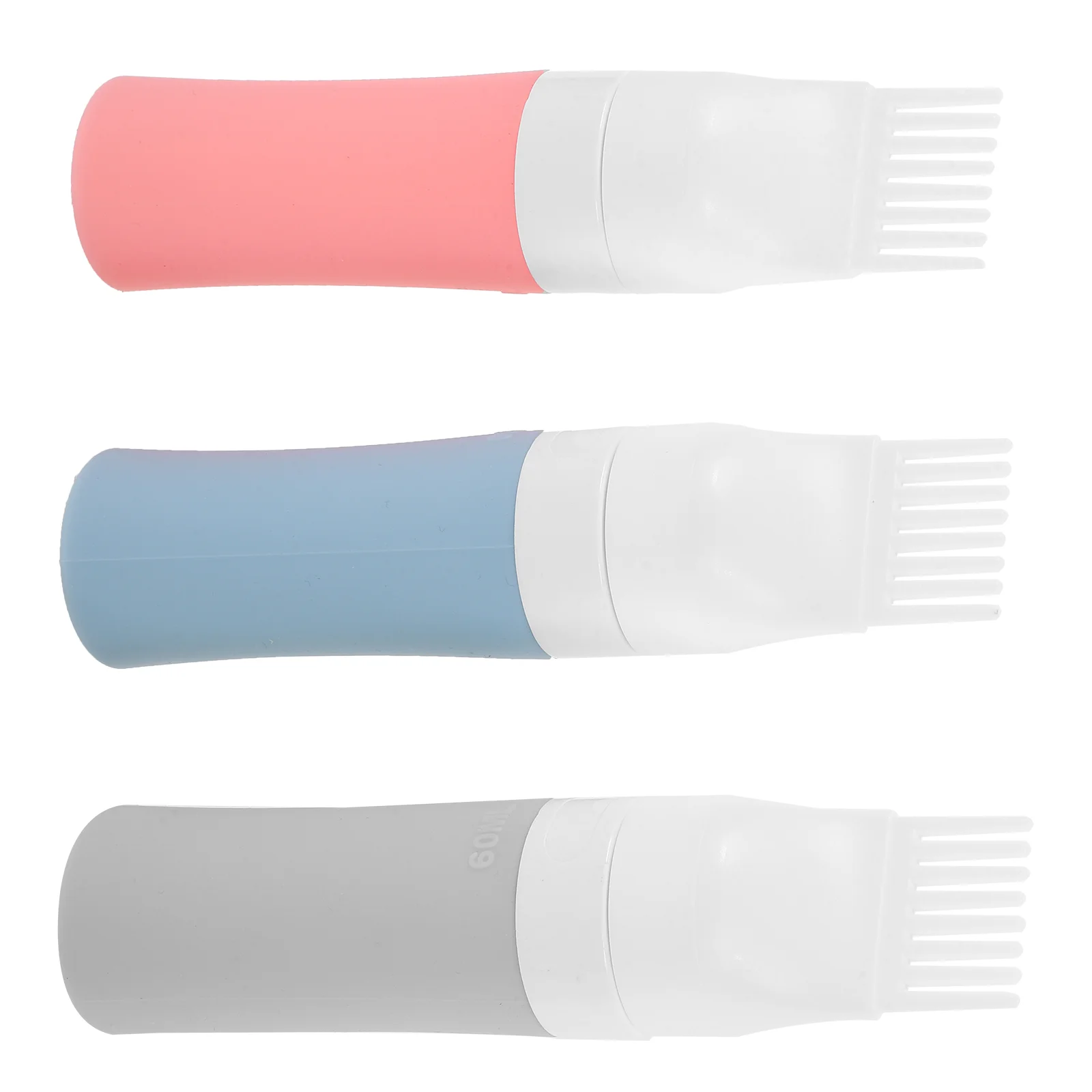 

3 Pcs Multifunction Comb Hair Oil Applicator Bottle Grade Silicone Root