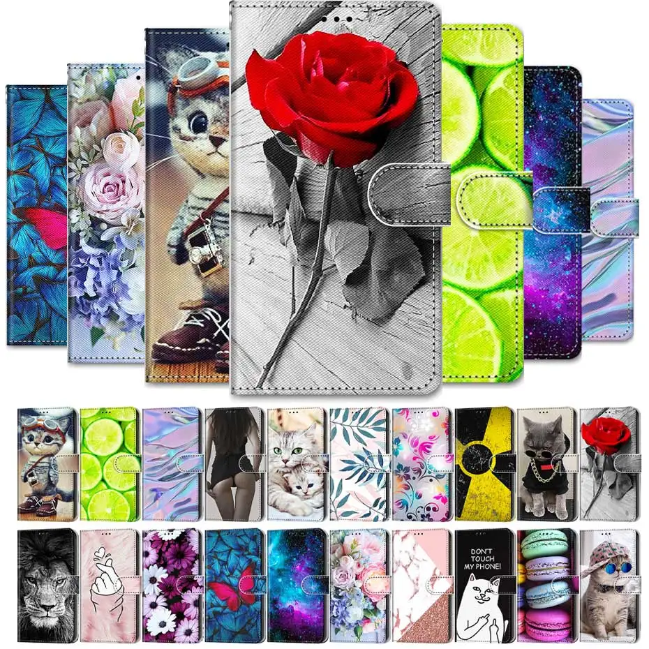 

Leather Phone Case For Samsung Galaxy A72 A52 A32 5G F62 X Cover 5 Painted Case for Samsung A02 M02 M12 A12 S Cover Fundas Capa
