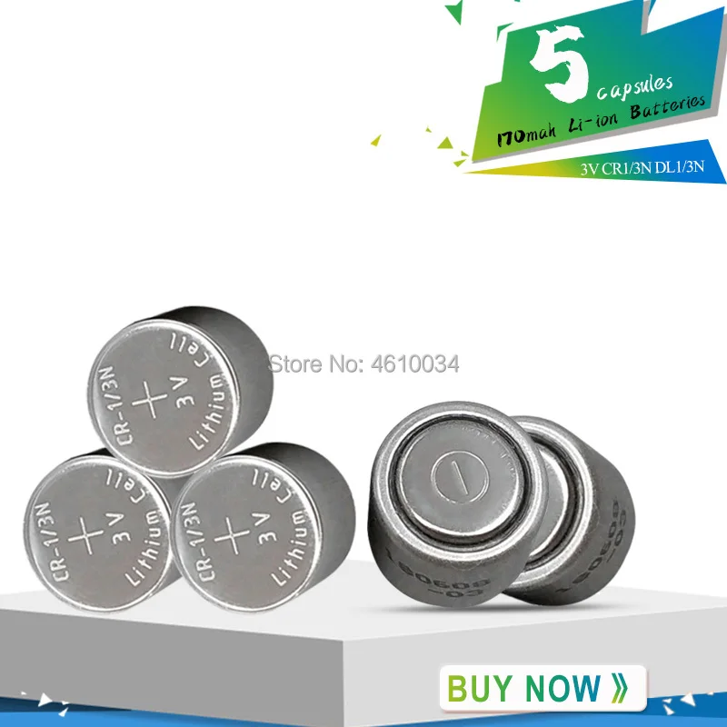 

5PCS/lot DL-1/3N CR13N CR1/3N 3V CR-1/3N 3V battery cylinder primary lithium battery The disposable lithium battery