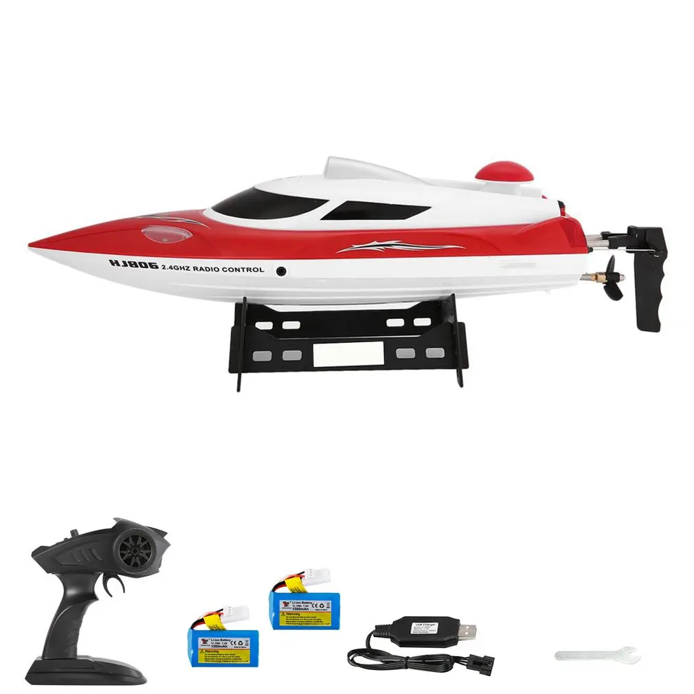 

HJ806 47cm 2.4G RC 30km/h High Speed Racing Flipped Boat Water Cooling System Flipped Omni-Directional Voltage Prompt