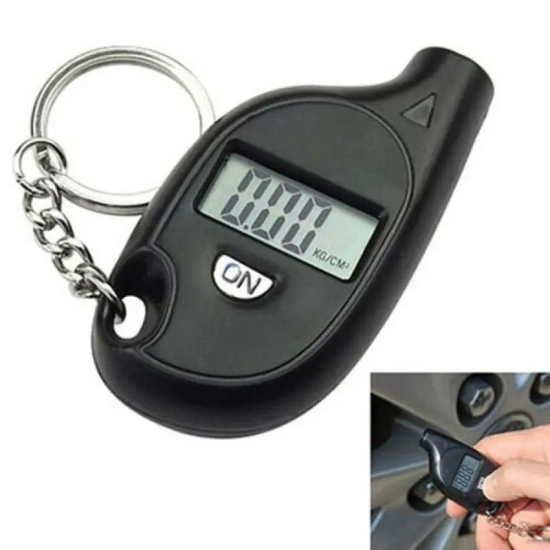 

1 Pc Mini Keychain Style Tire Gauge Digital LCD Display Car Tyre Air Pressure Tester Meter Auto Motorcycle Tire Safety Alarm