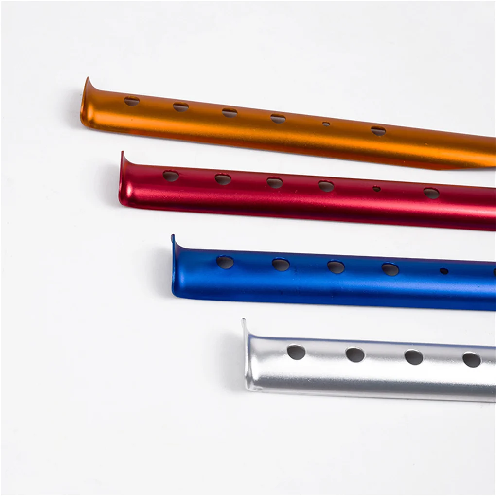 

4 Pieces Tent Pegs Hiking Outdoor Stakes Sand Ground Rope Nail with Holes