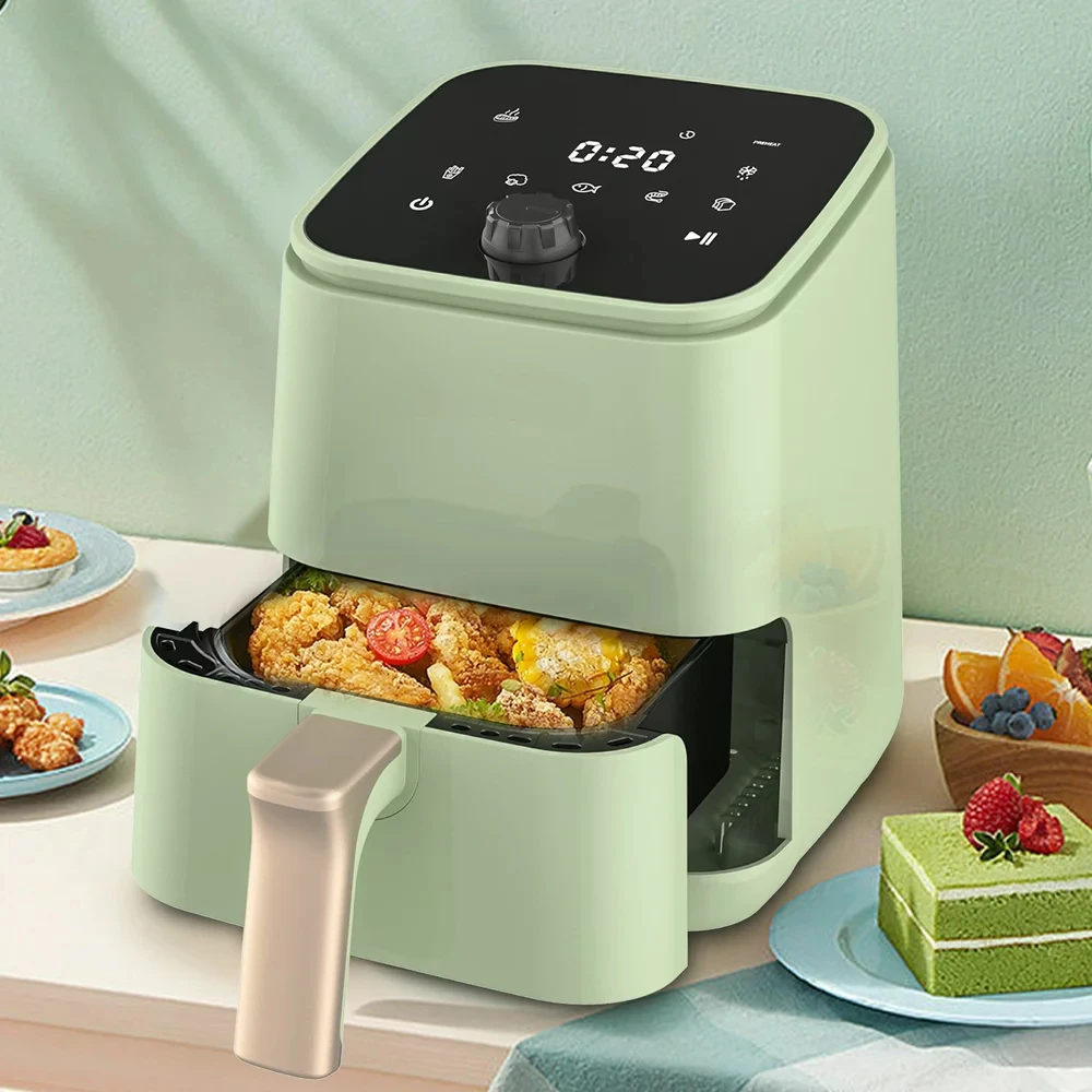 

2 Air Fryer with Touchscreen, Green