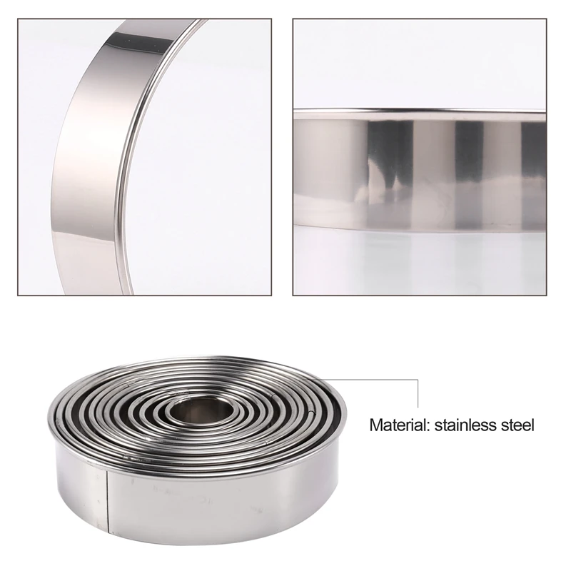 12 шт. форма для кольца торта из нержавеющей стали круглый круг печенье мусс