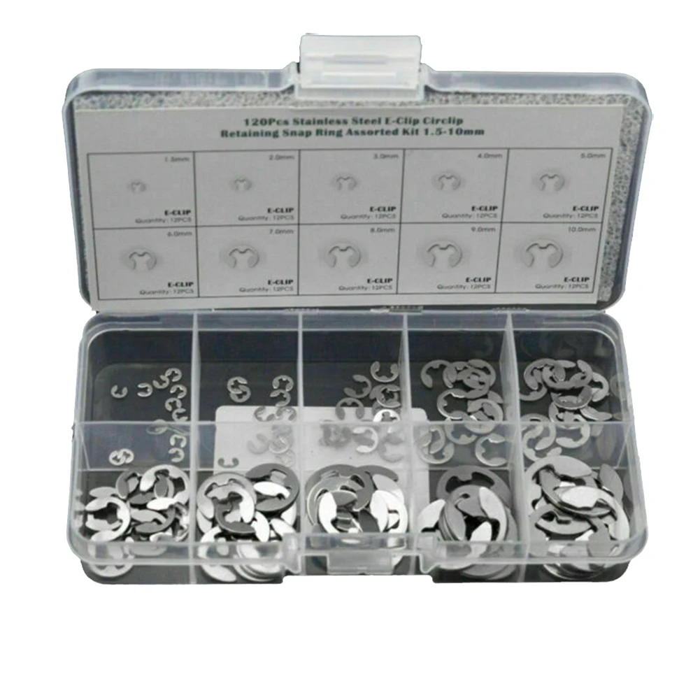 

High Quality E-Clip Washer Universal Fitment Automotive Durable Fixed Snap Ring Stainless Steel Other Auto Tools