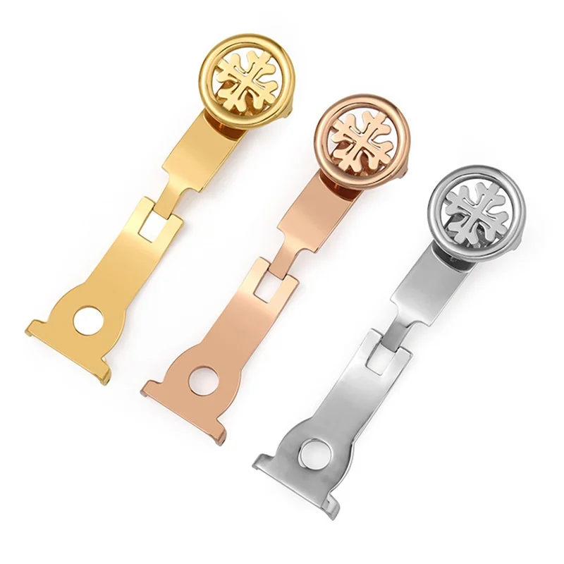 

18mm 20mm Stainless Steel Watch Button Folding Clasp Buckle for Patek Philippe High Quality Butterfly Buckle