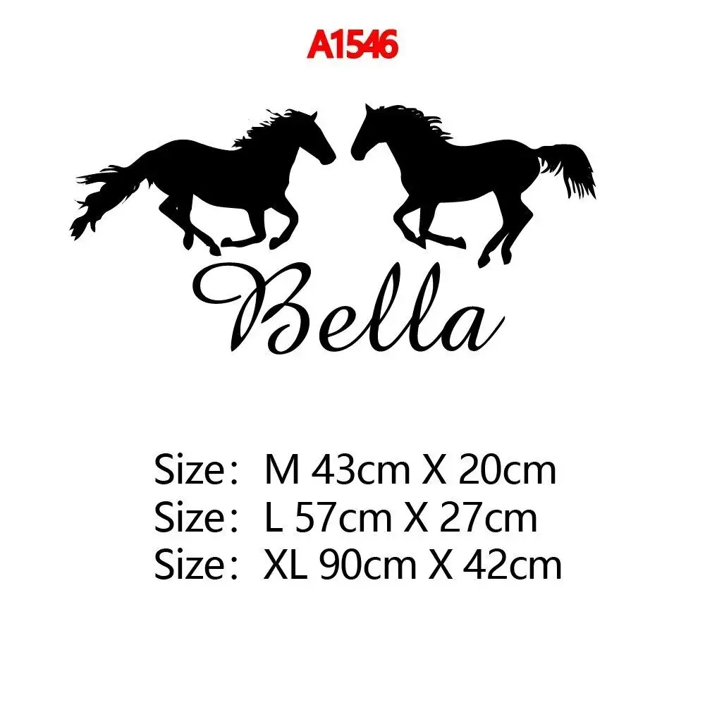 Современные виниловые наклейки с именем на заказ лошадь стену домашний декор