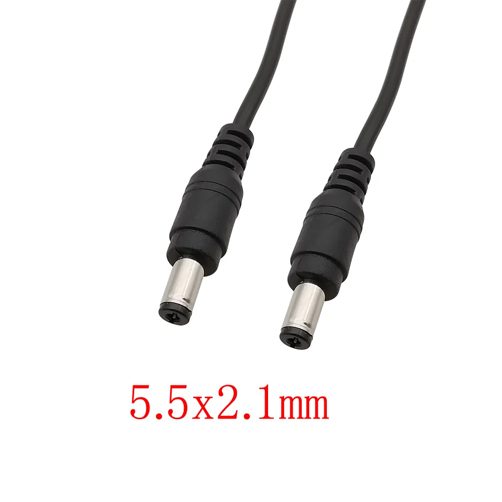 

Кабель питания DC 12V 5.5x2.1 мм, мужской-мужской