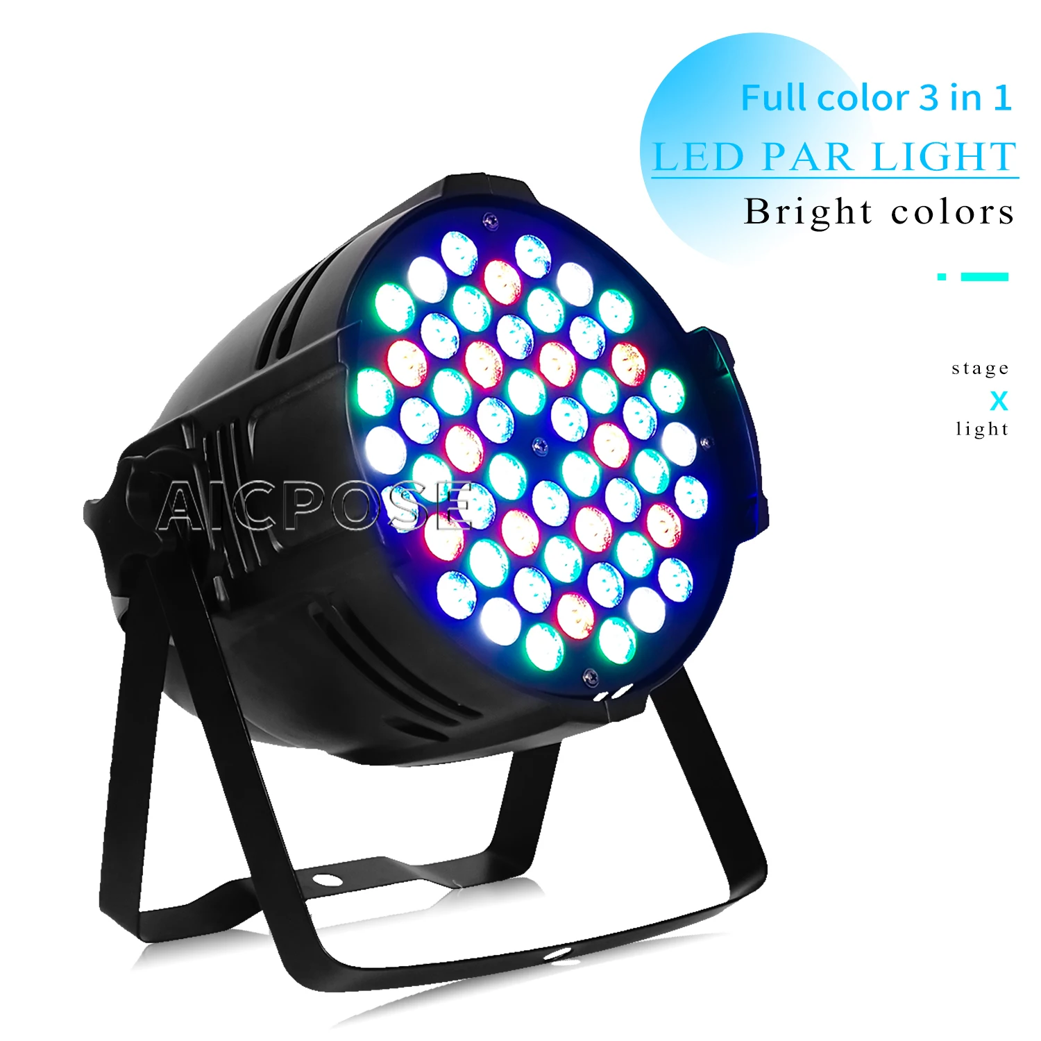 

54x3W RGB 3 in 1 LED Par Light DMX Control Aluminum Stage Light DJ Disco Party Wedding Event Performance Wall Washer Light