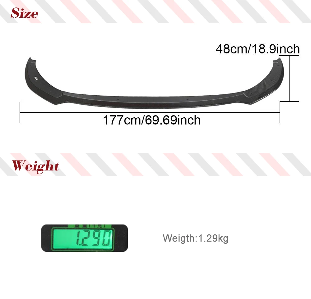 Автомобильный передний бампер спойлер для подбородка KIA Stinger GT EX Hatchback 4-дверный