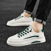 black white fashion mens leather sneakers spring mens training shoes male comfortable soft sport working shoes for men loafers