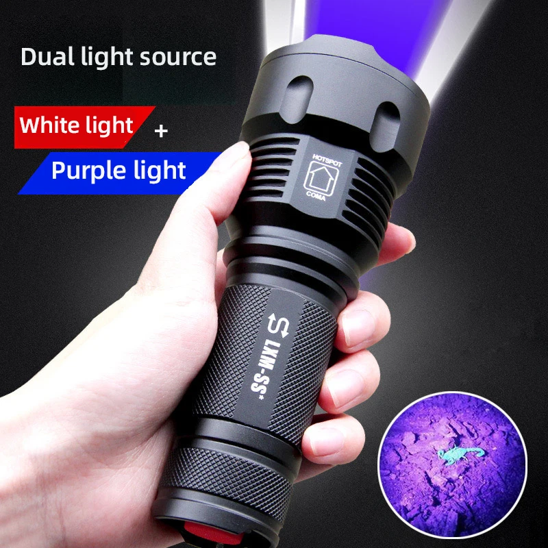 UV Flashlight 395-400nm LED Torch Light Detector for Detecting Pet Urine Stains and Bed Bug Scorpion Catching Lights