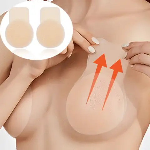 2PCS Reusable Silicone Rabbit Ears Bra Push Up Bust Nipple Cover Invisible Self Adhesive Strapless Breast Stickers