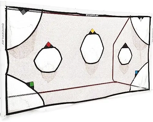 

PRO Soccer Goal Target Nets with 7 Scoring Zones \u2013 Practice Shooting & Goal Shots. Soccer Goal Frame not Included. Football