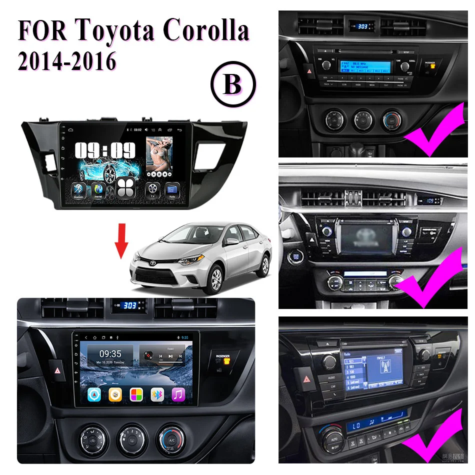 android 10 2 din car radio for toyota corolla ralink 2014 2016 multimedia video player navigation mp5 stereo carplay head unit free global shipping