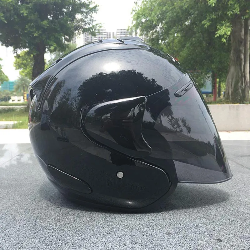 Free Shipping Motorcycle Helmet Top ABS Material Men And Ladies Helmet Half Helmet Open Face Black Helmet ,Capacete