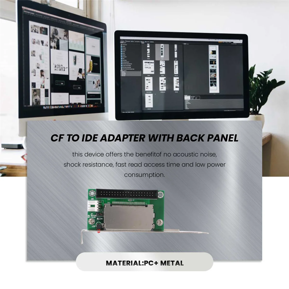 40-контактная компактная флэш-карта Cf на адаптер конвертера 3 5 Ide Кронштейн Pci