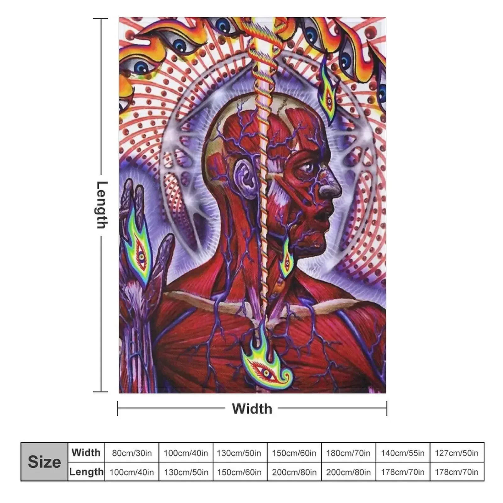 Одеяло Lateralus ?nima Fear Inoculum 10 000 дней Undertow волосатое туристическое забавное