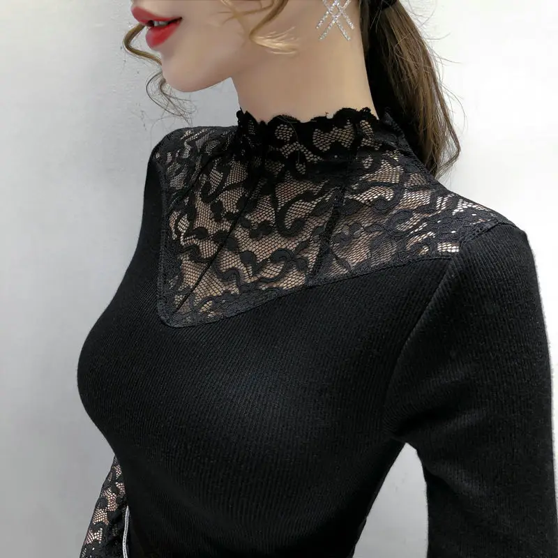 

Fleece winter slim all match small shirt long sleeve sweater gray22