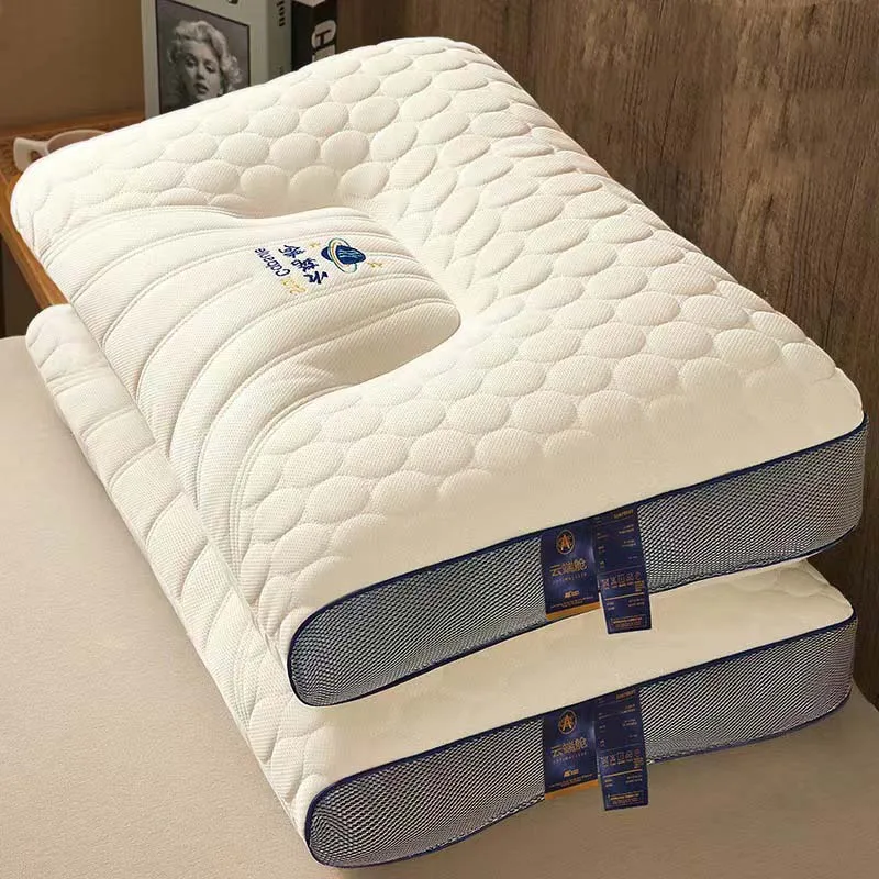 

Latex Pillow Adult Neck Pain Protect Health Care Orthopedic Massage Pillows for Sleeping for Bedroom Natural Latex Firm Pillows