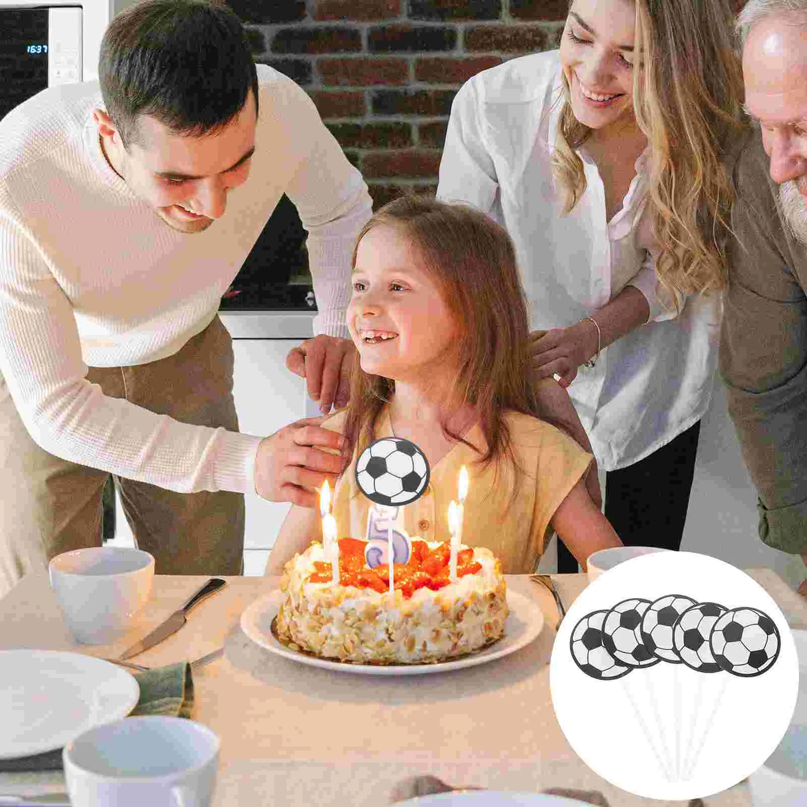 

50pcs Replacement Practical Fun Football Cupcake Toppers Party Favor Cake Decoration Party Cupcake Decoration