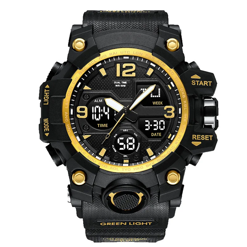 BWOQI Luxury Design Men's Watch Waterproof Sports Luminous Electronic Watch 56MM Outdoor Multi-function Travel Men Watch