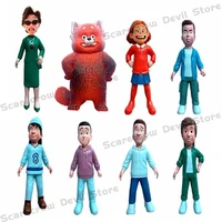 8pcsset 10cm disney cartoon turnings red action figure dolls mei lee ming lee turning panda toy for children birthday gift