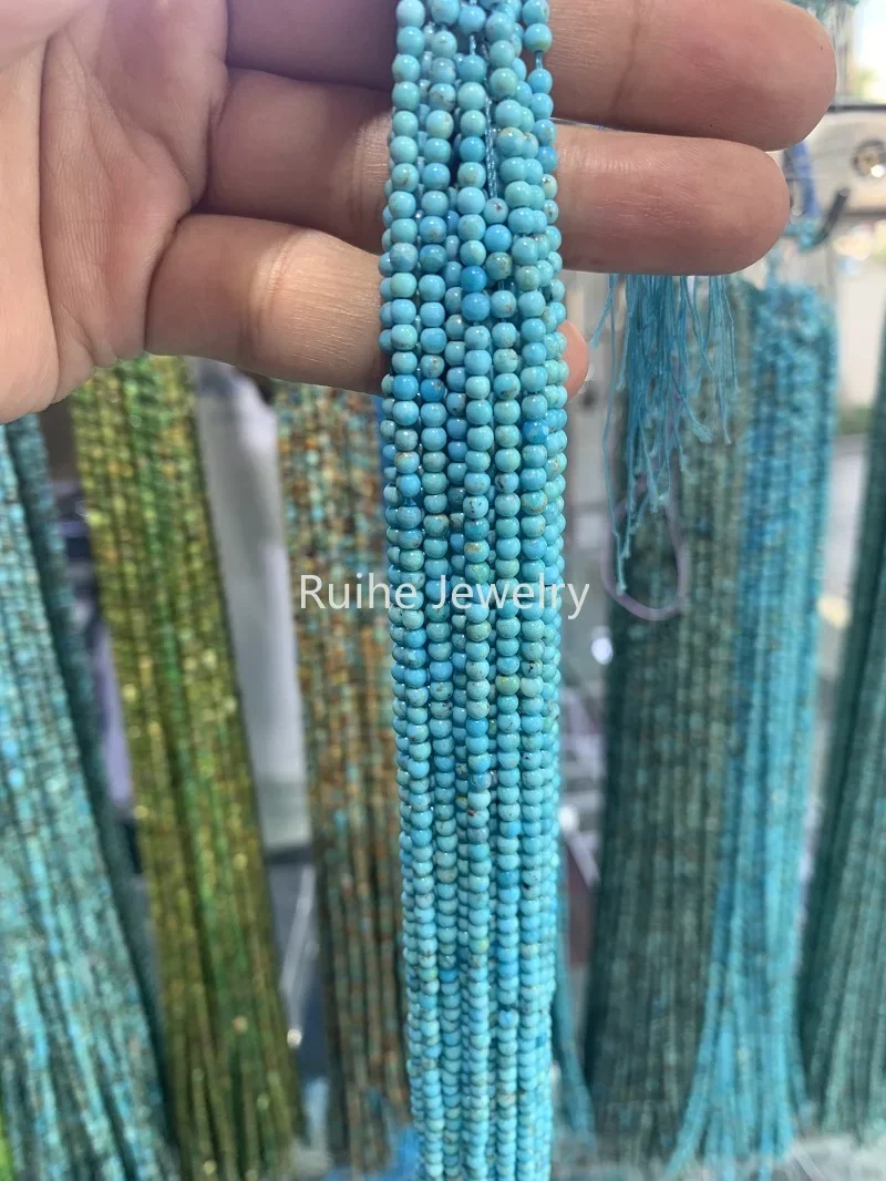 Круглые бусины Ruihe из натуральной турбины длина около 2 9-3 мм струны 40 см для
