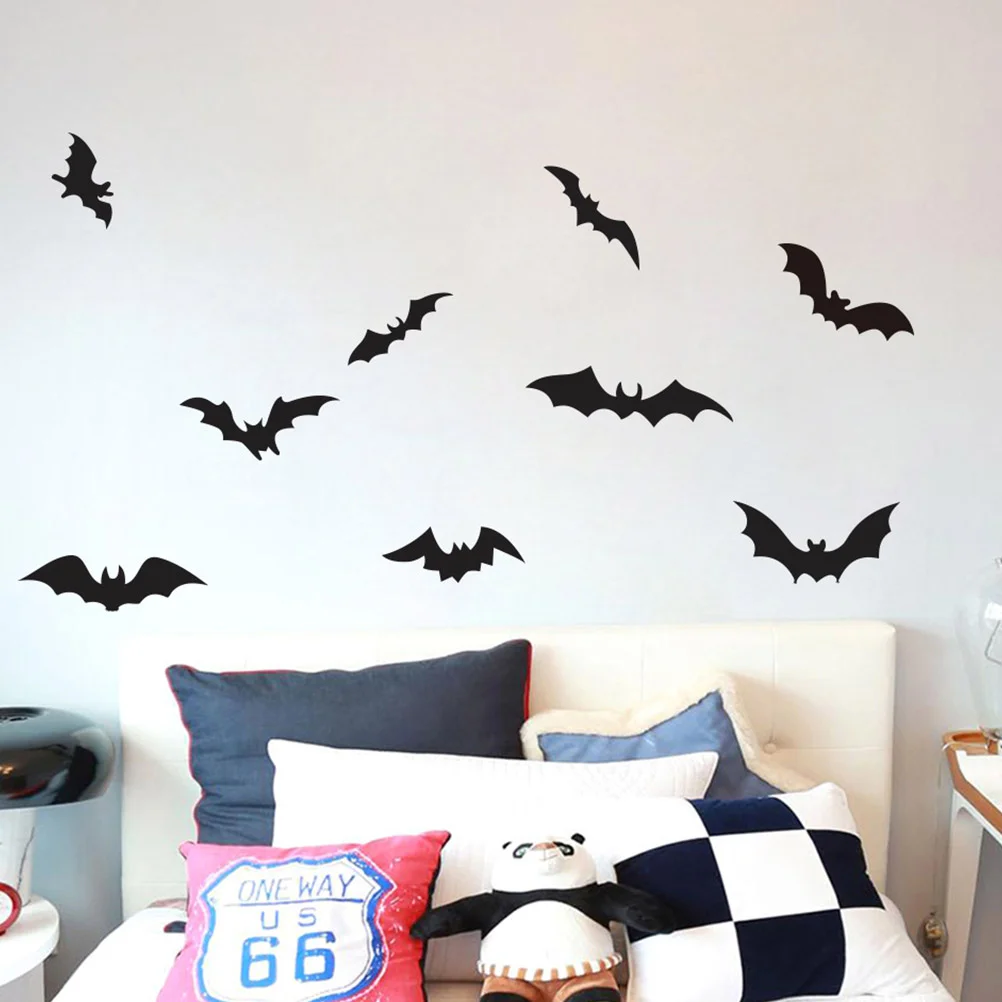 

2 Sheets Funny Realistic Wall Decals Glass Stickers for School Mall Office