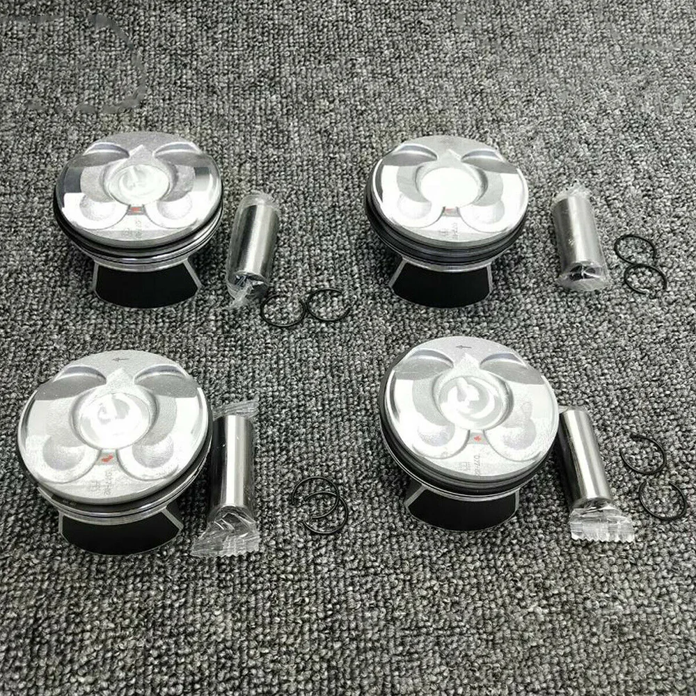 

4pcs 11257601181 Piston & Ring Set Ø77mm For BMW 116i 118i 120i R60 R58 R56 R55 MINI Copper 2011-2016 N18B16A N13B16A