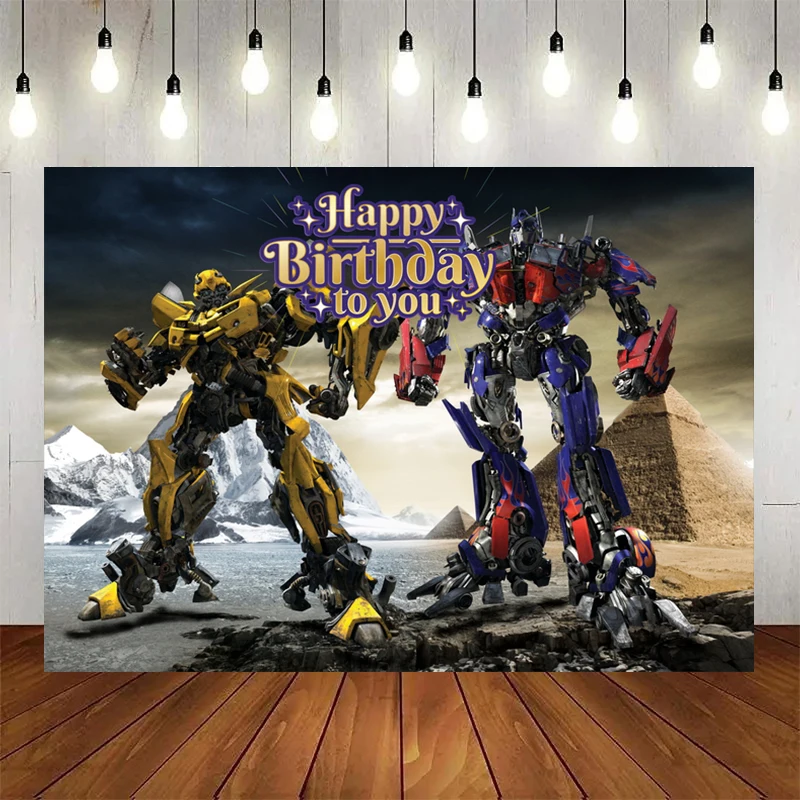 Топпер для торта на день рождения Transformers Optimus Prime смайлик с принтом мальчиков
