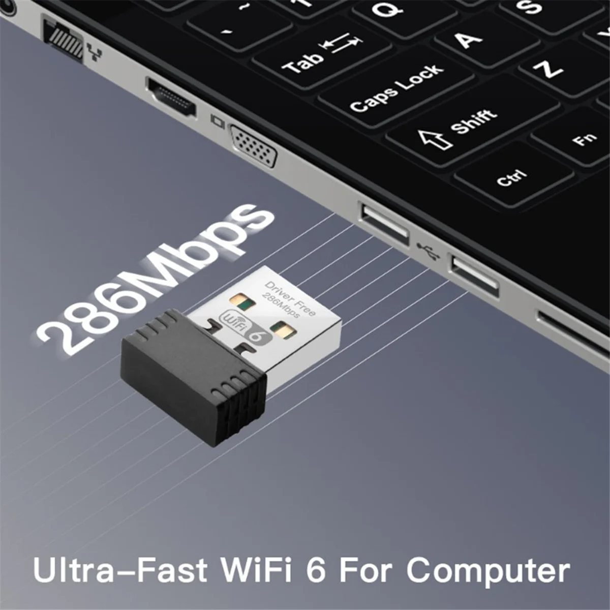 Беспроводной Wi-Fi 6 адаптер AX286 802.11Ax 2 4 ГГц Бесплатный драйвер USB сетевая карта для