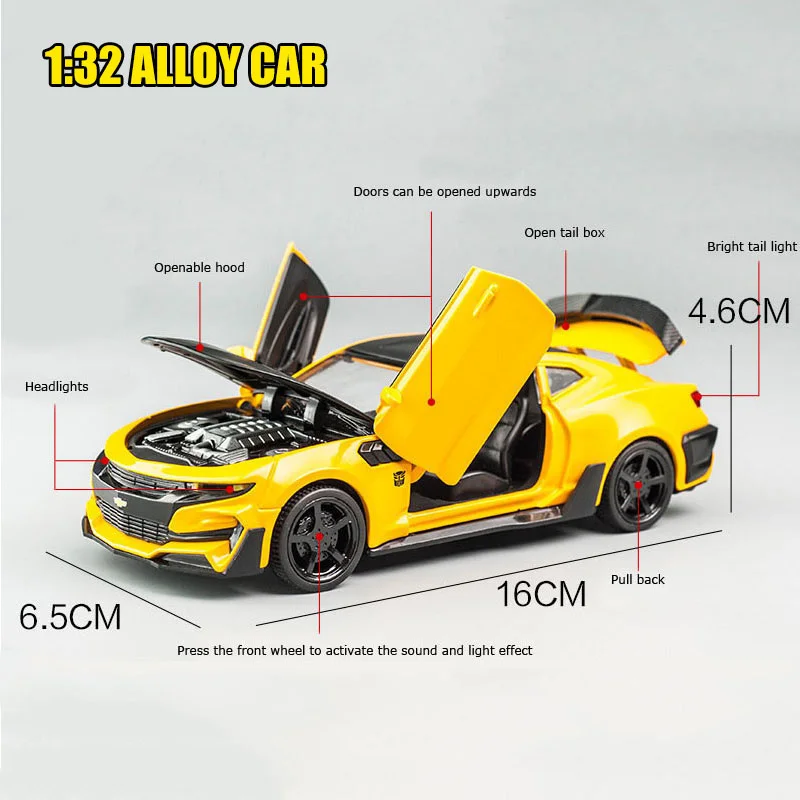 Коллекционные игрушечные автомобили 1/32 модель автомобиля Chevrolet Camaro из сплава