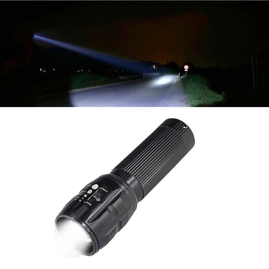 

Multiple Gears T6 Glare Led Telescopic Zoom L2 Flashlight Portable Mountain Bicycle headlight Outdoor Camping Cycling Flashlight